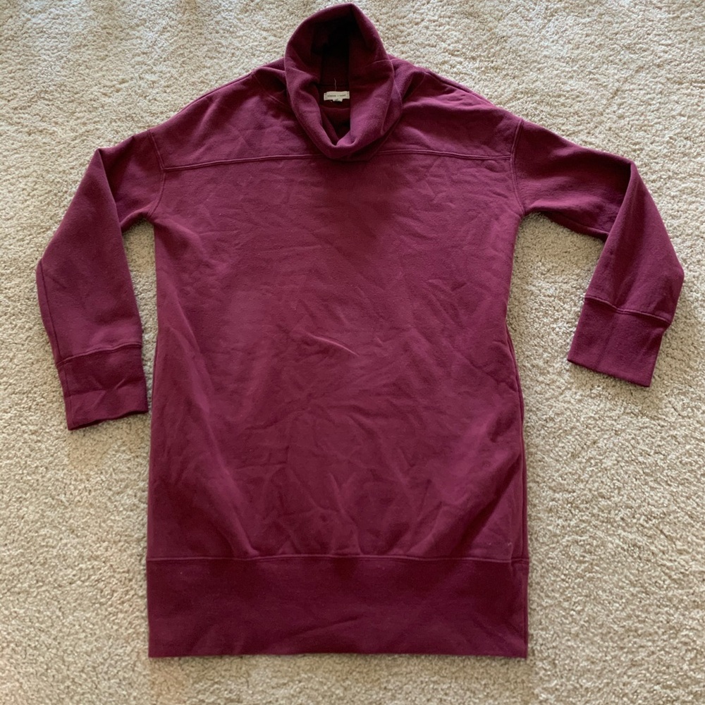 Urban outfitters maroon sweatshirt dress